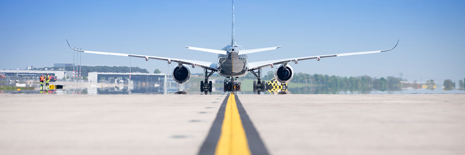 Aeroplane on a runaway